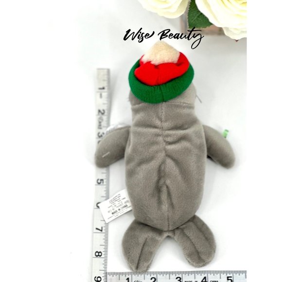 Coca-Cola Seal In Ski Cap Bean Bag Plush Collectible 1998 Gray Original Tag - Picture 7 of 7